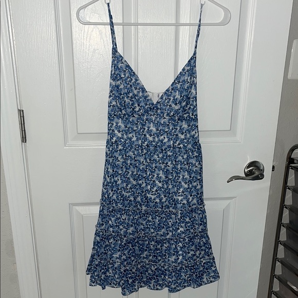 B Darlin Blue and White Floral Ruffled Mini Dress NWOT - Picture 2 of 9